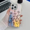 Чехол Electroplating Laser Flower Texture для iPhone 16 Pro - Drawn Flowers