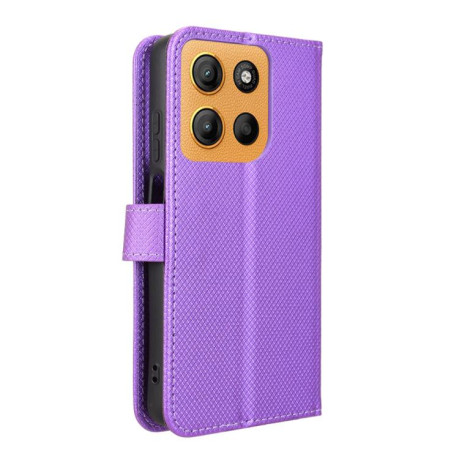 Чохол-книжка Diamond Texture для Motorola Moto G15 4G / G15 Power 4G - фіолетовий