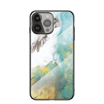 Стеклянный чехол Marble Pattern для iPhone 13 Pro - Flying Pigeon