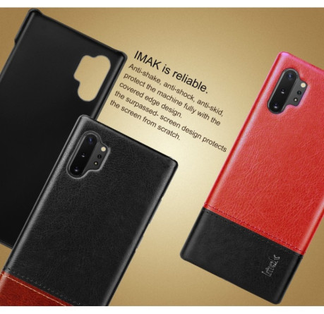 Чехол IMAK Ruiyi Series Concise Slim на Samsung Galaxy Note 10+ Plus- черно-бордовый