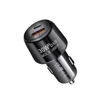 Быстрая Автомобильная Зарядка P29 48W PD30W + QC3 18W USB Dual Port Car Charger - черная