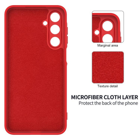 Силиконовый чехол Solid Color Liquid Silicone на Samsung Galaxy M16 / F16 - красный