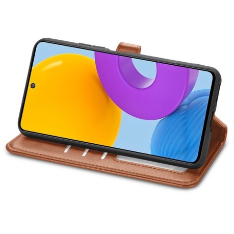 Чохол-книжка Retro Solid Color Samsung Galaxy M52 5G - коричневий