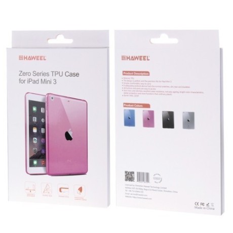 Прозорий TPU чохол Haweel Slim рожевий для iPad mini 3/ 2/ 1