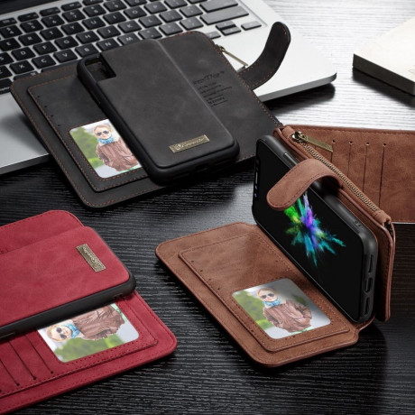 Кожаный Чехол-кошелек CaseMe 007 Sries с отделением для кредитных карт и флипом на iPhone X/Xs черный