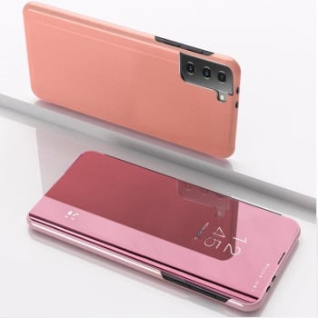 Чохол книжка Clear View Samsung Galaxy S21 - рожеве золото