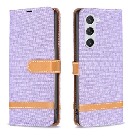 Чохол-книжка Color Matching Denim Texture на Samsung Galaxy S24 5G - фіолетовий