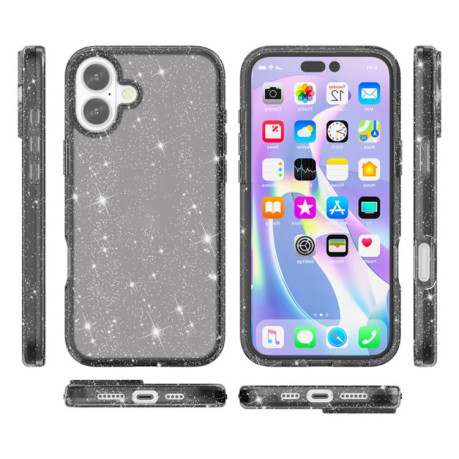 Протиударний чохол Terminator Style Glitter для iPhone 17 - чорний