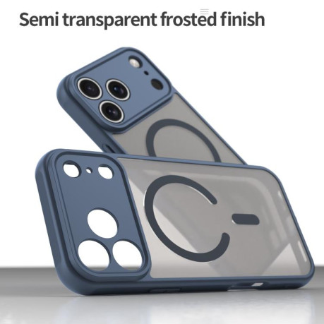 Противоударный чехол Fan Dun Series TPU Hybrid PC Frosted Magsafe для iPhone 17 Pro Max - синий