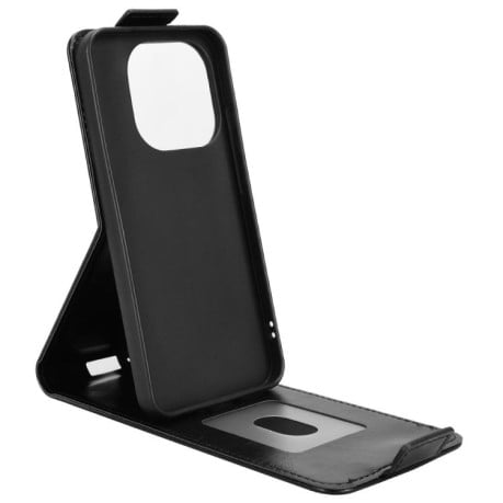 Флип-чехол Magnetic Vertical Flip Leather на Xiaomi 15T 5G - черный