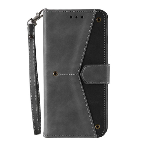 Чехол-книжка Stitching Skin Feel для Redmi Note 14 Pro 4G - серый