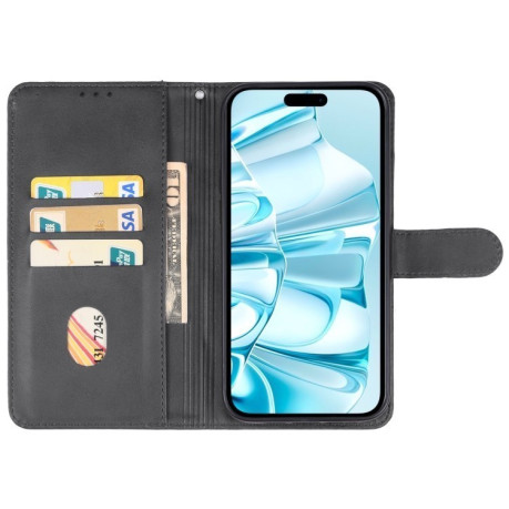 Чехол-книжка EsCase Leather для iPhone 16 Plus - черный