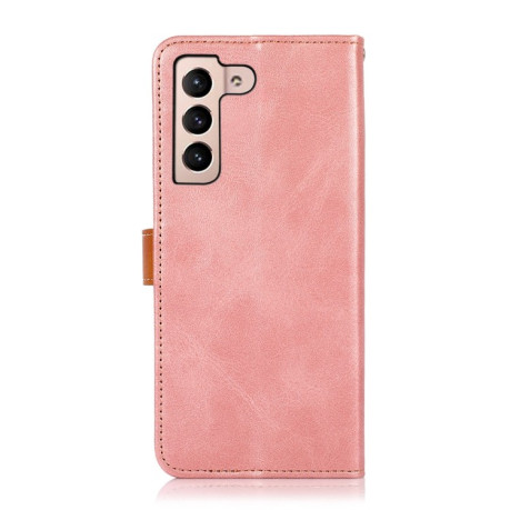 Чохол-книжка KHAZNEH Dual-color Cowhide для Samsung Galaxy S23 - рожеве золото