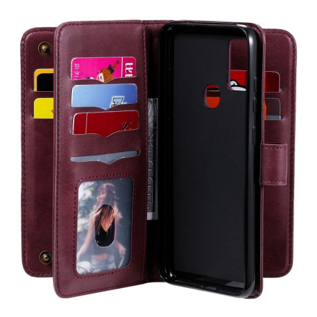 Чохол-гаманець Multifunctional accessory Samsung Galaxy M51 - винно-червоний