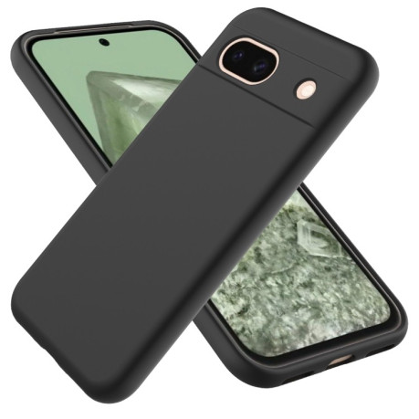 Силиконовый чехол Solid Color Liquid Silicone на Google Pixel 8a - черный