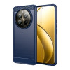 Протиударний чохол Brushed Texture Carbon Fiber на Realme 12 Pro / 12 Pro+ - синій