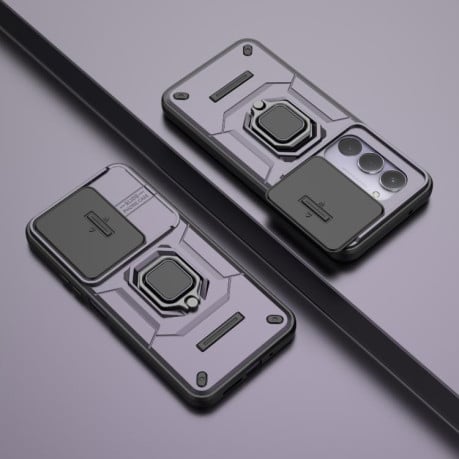 Противоударный чехол Sliding Camshield на Xiaomi Redmi 15 5G / 4G EU 171mm - фиолетовый