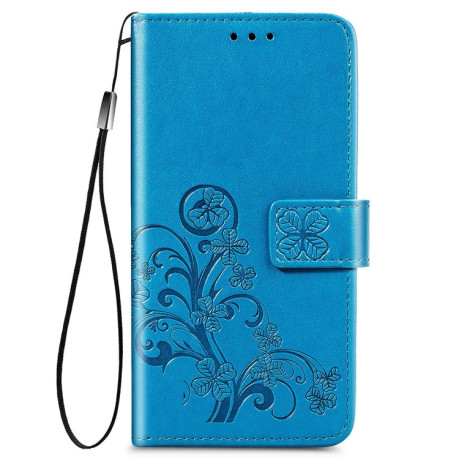 Чехол-книжка Four-leaf Clasp Embossed на Xiaomi Redmi 9A - синий