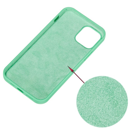 Чехол Solid Color Liquid Silicone на  iPhone 14 Pro - светло-зеленый