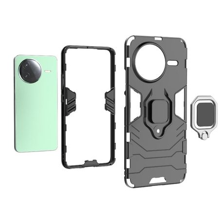 Чохол HMC з поворотним 360° тримачем для Xiaomi Redmi K80 / Poco F7 Pro — червоний