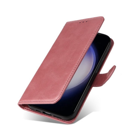 Чехол-книжка Stitching Calf Texture для Samsung Galaxy S25+ 5G - розовое золото