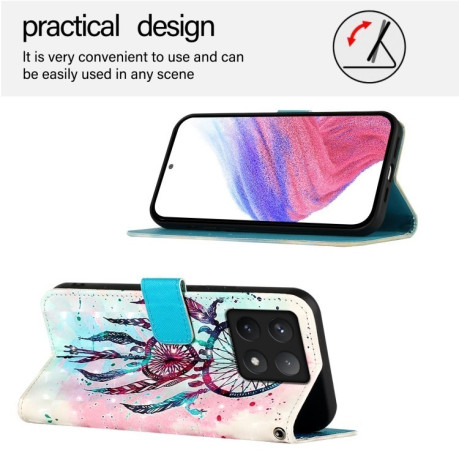 Чехол-книжка 3D Painting для Xiaomi 14T Pro - Color Drop Wind Chimes