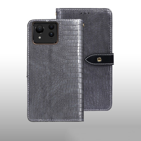 Чехол-книжка idewei Crocodile Texture для Google Pixel 8a - серый