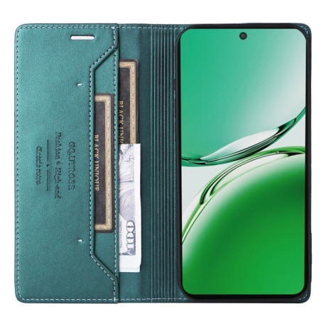 Чехол-книжка GQUTROBE G01 RFID Anti-theft Leather  для OPPO Reno12 F/12FS - зеленый