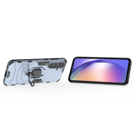 Противоударный чехол Magnetic Ring Holder на Samsung Galaxy A56 5G / A36 5G - синий