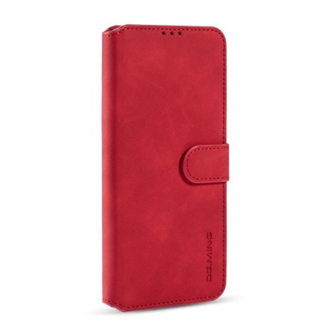 Чехол-книжка DG.MING Retro Oil Side на Xiaomi Redmi 10X / Redmi Note 9 - красный