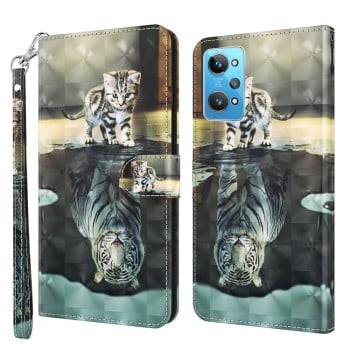 Чохол-книжка 3D Painting для Realme GT2 / GT Neo2 / GT Neo 3T - Cat Tiger