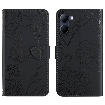 Чохол-книжка Skin Feel Butterfly Embossed для Realme 10 4G - чорний