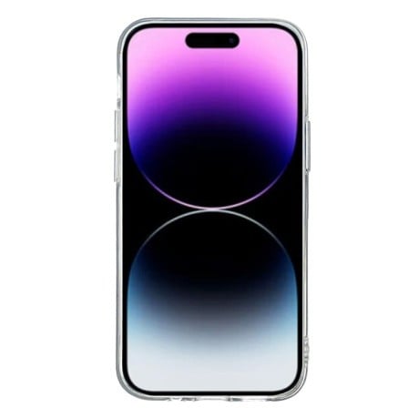 Чехол Colored Drawing Pattern Transparent  Series на iPhone 16 Pro Max - Pink Floral
