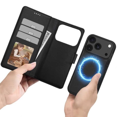 Чохол-книжка Tech-Protect Wallet MagSafe на iPhone 17 Pro - Matte Black