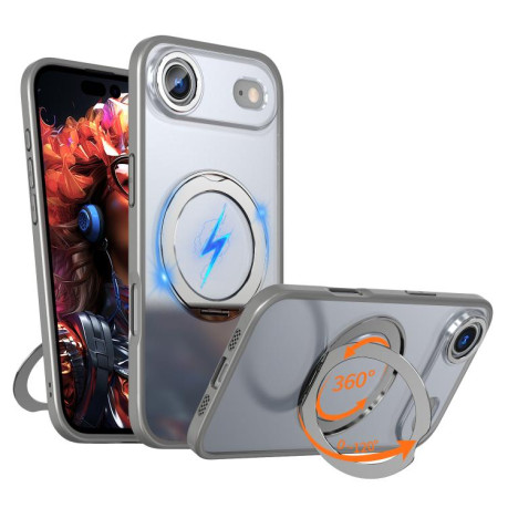 Чехол kalebol с MagSafe и подставкой 360 Metal Ring Holder на iPhone Air - Gray