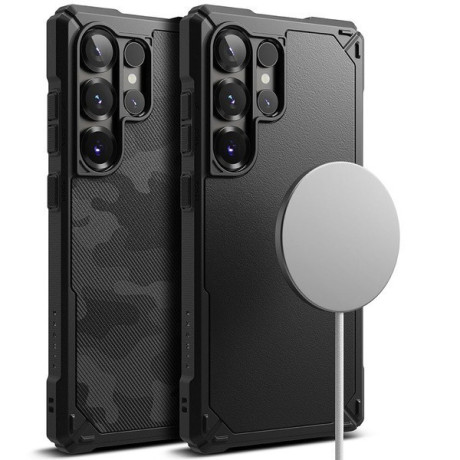 Оригинальный чехол Ringke Rugged Gear MagSafe для Samsung Galaxy S25 Ultra - Black Camo