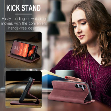 Чехол-книжка CaseMe-013 Multifunctional на  Samsung Galaxy S25 5G - красный