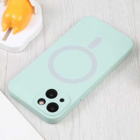 Протиударний чохол Liquid Silicone Full (Magsafe) для iPhone 15 Plus - блакитний