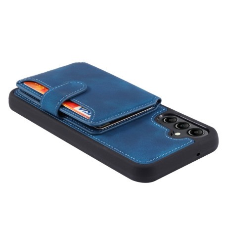Ударозащитный чехол MagSafe Magnetic RFID Anti-theft Leather для Samsung Galaxy A35 5G - синий