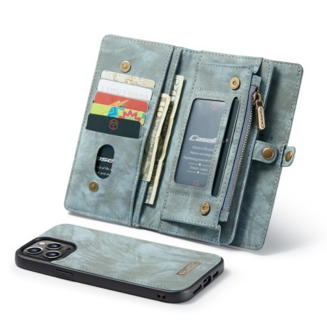 Чохол-гаманець CaseMe 008 Series Zipper Style на iPhone 13 Pro Max - синій