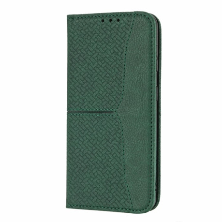 Чехол-книжка Woven Texture для Samaung Galaxy S22 5G - зеленый
