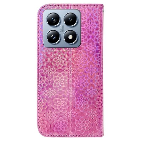 Чохол-книжка Solid Color Colorful на Xiaomi 14T Pro - рожевий