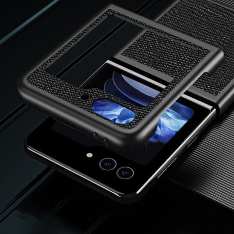 Противоударный чехол Cross Texture All Inclusive для Samsung Galaxy  Flip 6 5G - красный