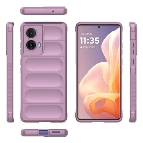 Силиконовый чехол Magic Flannel для Motorola Moto G85 5G Global - фиолетовый