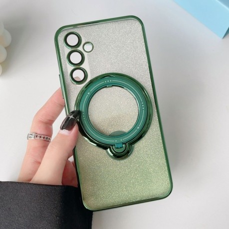 Протиударний чохол Rotation MagSafe Holder Gradient Glitter TPU для Samsung Galaxy A55 - Cangling