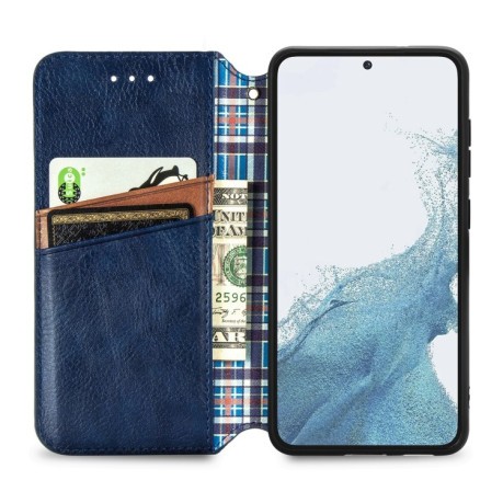 Чехол-книжка Cubic Grid на Samsung Galaxy S23+Plus 5G - синий