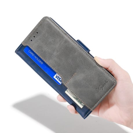 Чехол-книжка Contrast Color для Realme 9 Pro Plus/ Realme 9 4G - серо-синий