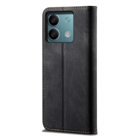 Чехол книжка Denim Texture Casual Style на Xiaomi Redmi Note 13 Pro 5G/Poco X6 5G - черный