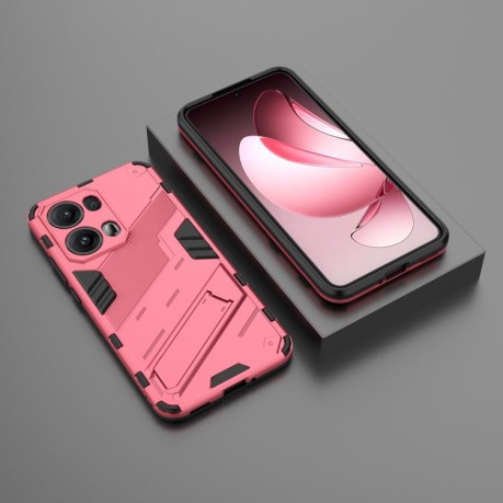 Противоударный чехол Punk Armor для OPPO Reno13 Pro 5G Global - светло-красный