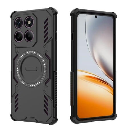 Противоударный чехол Butterfly Armor MagSafe Magnetic Ring Shockproof для Motorola Edge 60 Pro 5G - черный